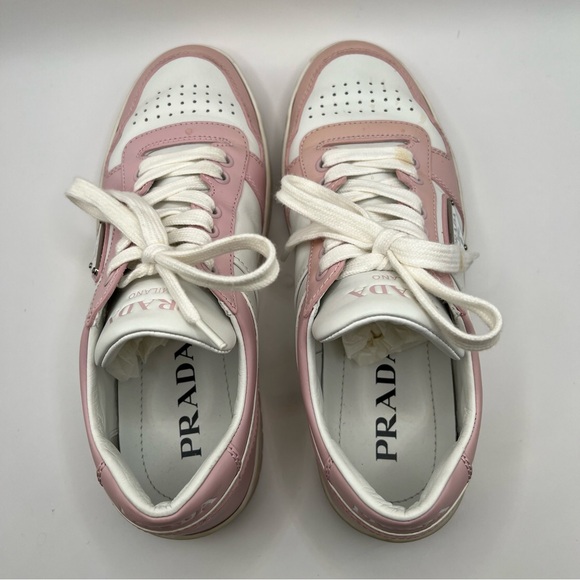 Prada Downtown Leather Sneakers - Picture 6 of 11